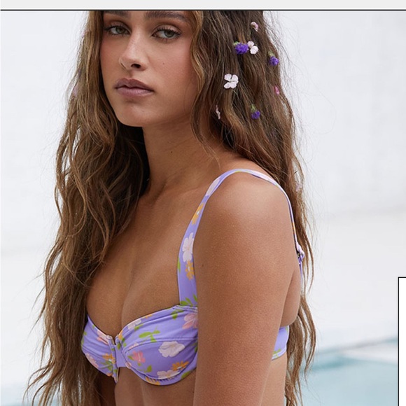 NWT PacSun Eco Floral Penny Balconette Bikini Top - Picture 5 of 5